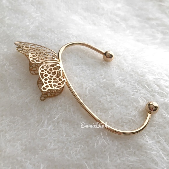 💥3for$28 New Gold Plated Hollowed Out Butterfly Ear Cuff | Boho Ear Climber - Picture 5 of 16
